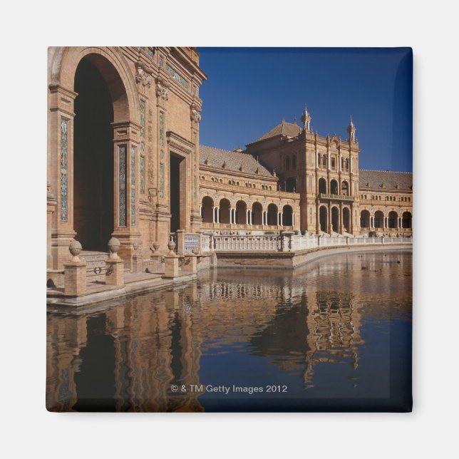 Plaza de Espana, Sevilla, Spanien Magnet (Framsidan)