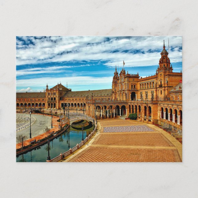 Plaza de Espana, Sevilla. Spanien Vykort (Framsida)