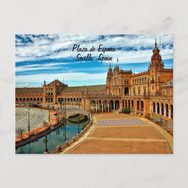 Plaza de Espana, Sevilla. Spanien Vykort (Framsida)