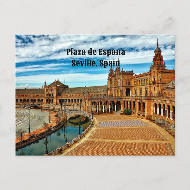 Plaza de Espana, Sevilla. Spanien Vykort (Framsida)