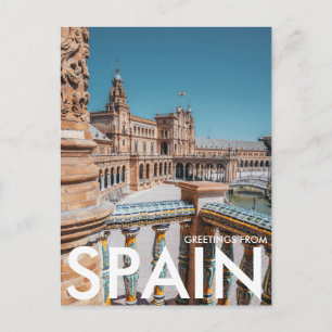 Plaza de España, Sevilla, Spanien Vykort
