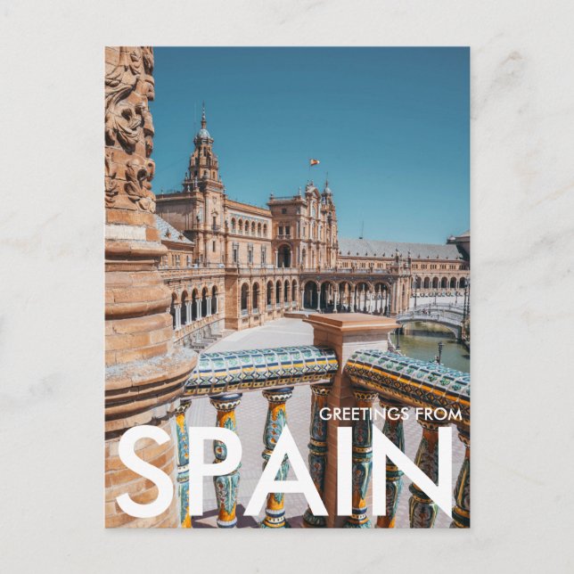 Plaza de España, Sevilla, Spanien Vykort (Framsida)