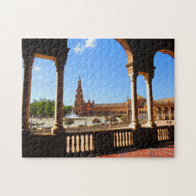 Plaza de Espana, Seville, Spanien - pussel (Horisontell)