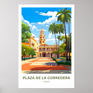Plaza de La Corredera Spain Travel Skriv ut Poster