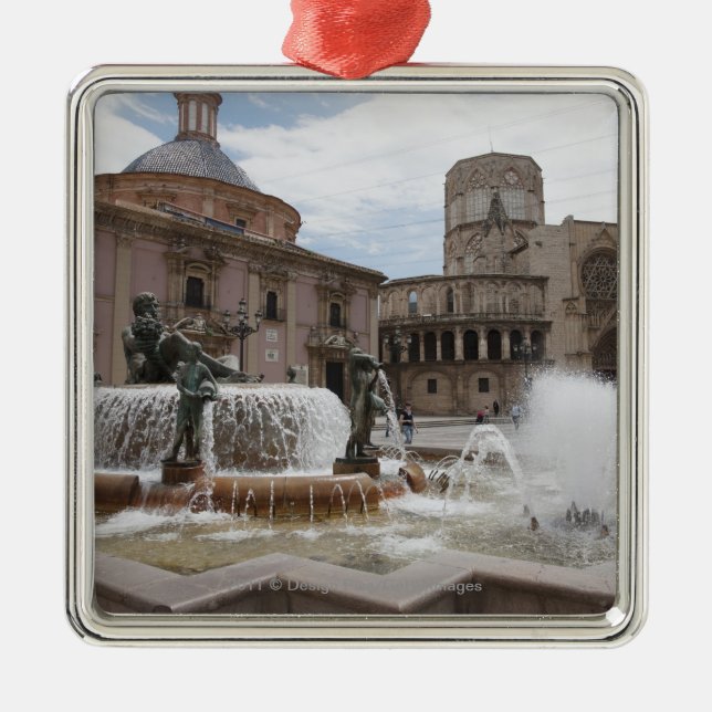 Plaza De La Oskuld och Basilica De Virgen Julgransprydnad Metall (Framsidan)