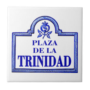 Plaza de la Trinidad, den Granada gatan Kakelplatta