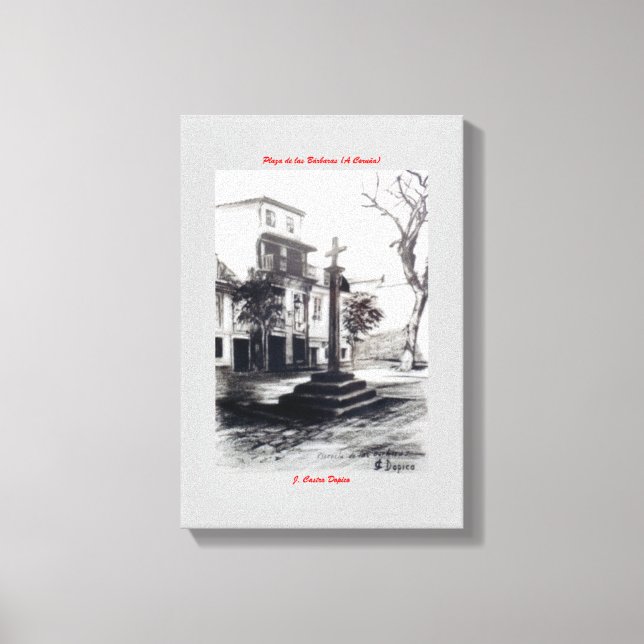 Plaza de las Bárbaras (A Coruña) Canvastryck (Framsida)