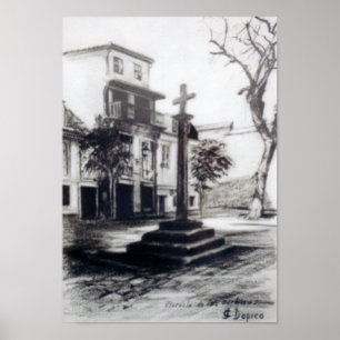 Plaza de las Bárbaras (A Coruña) Poster