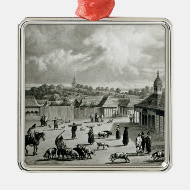 Plaza de San Carlos de Chiloe, 1835] Julgransprydnad Metall (Framsidan)
