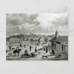 Plaza de San-Carlos de Chiloe, 1835] Vykort