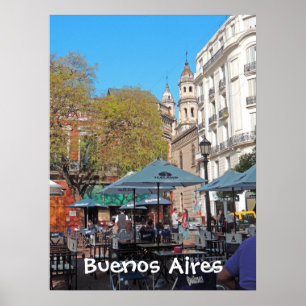 Plaza Dorrego i eftermiddagen Poster