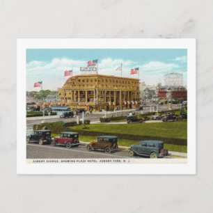 Plaza Hotel, Asbury Park, New jersey Vintage Vykort