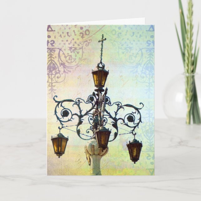 Plaza Light 4, födelsedag Kort (Framsida)