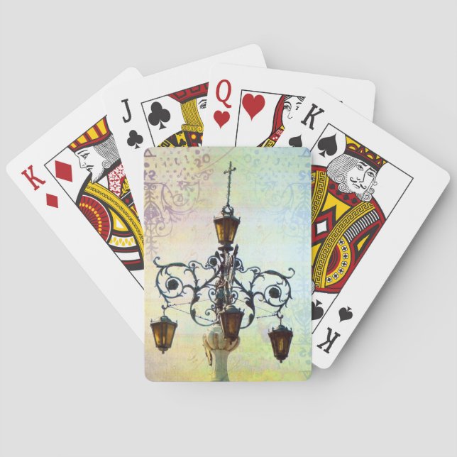 Plaza Light with Pastel Background Casinokort (Baksidan)