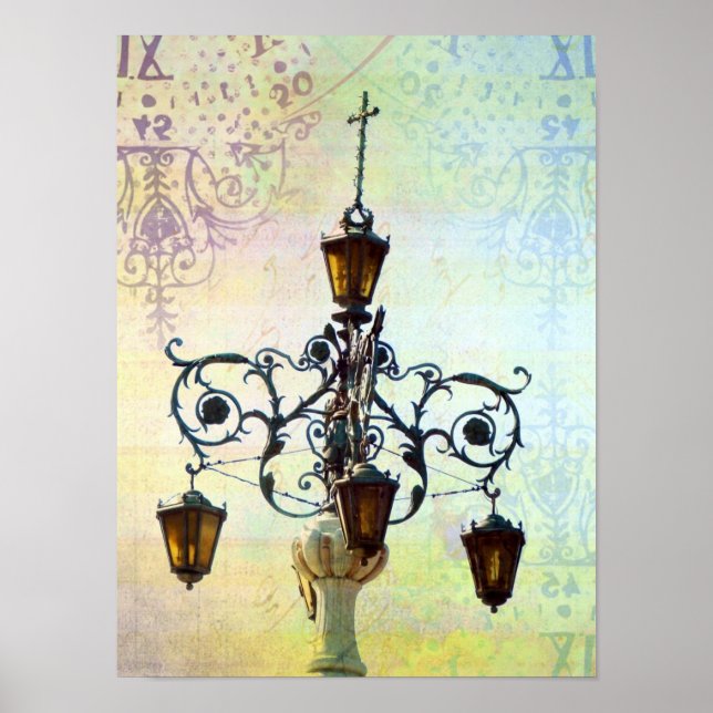 Plaza Light with Pastel Background Poster (Framsidan)