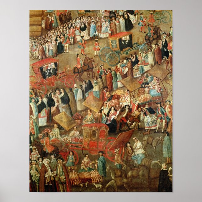 Plaza Mayor i Mexiko, uppgifter om vagnar Poster (Framsidan)