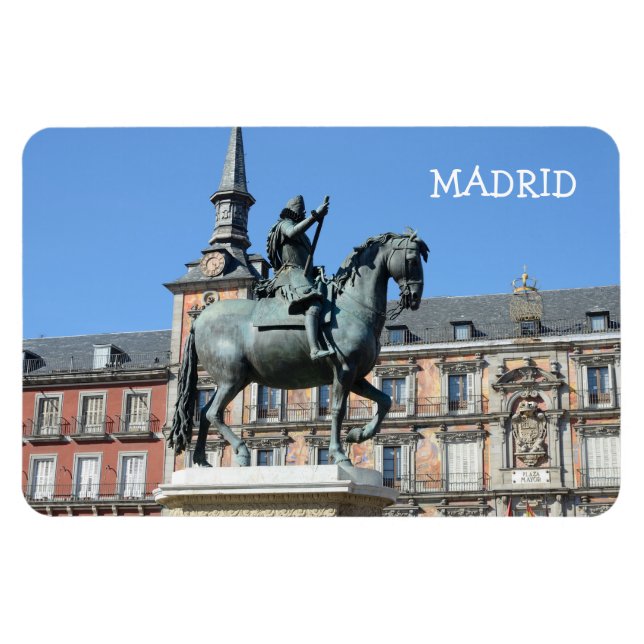 Plaza Mayor, Madrid Premium Magnet (Horisontell)