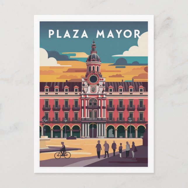 Plaza Mayor, Madrid Travel Vykort (Framsida)