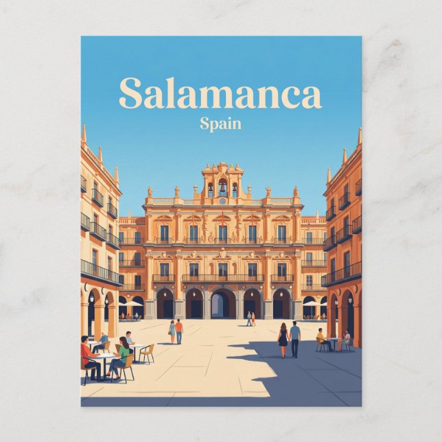 Plaza Mayor Spanien Vykort (Framsida)