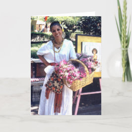 Plaza San Jacinto Flower Lady - vykort