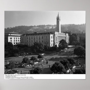 Plaza, Sather Grind från Dwinelle Tak, 1966 Poster
