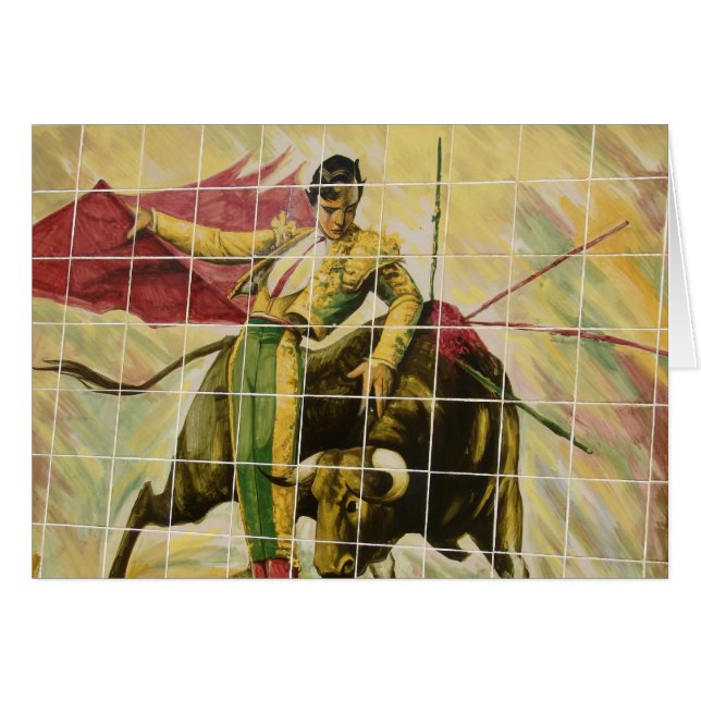 Plaza Tiles Art Hälsningskort (Framsidan Horizontal)