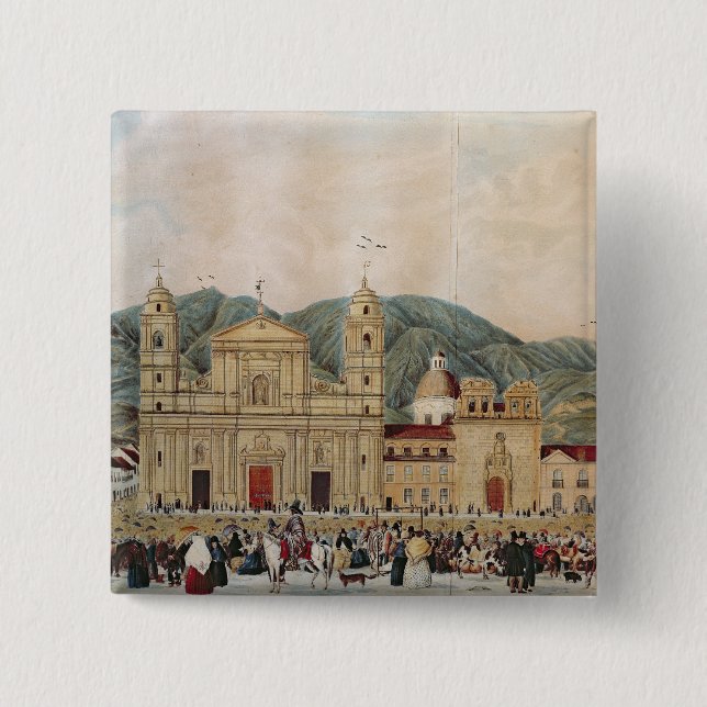 Plazaen de Bolivar, Bogota, 1837 Knapp (Framsida)