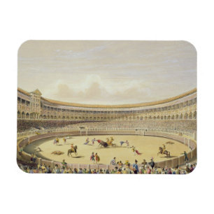 Plazaen de Toros av Madrid, 1865 (färglithoen) Magnet