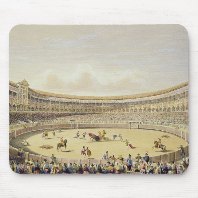 Plazaen de Toros av Madrid, 1865 (färglithoen) Musmatta (Framsidan)