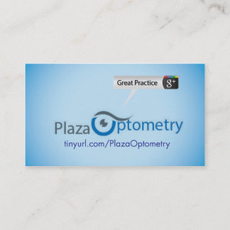 PlazaOptometry Visitkort