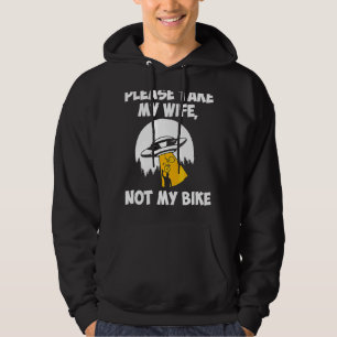 Pleas tar min fru inte min bike Ufo Alien-kidnappn Hoodie