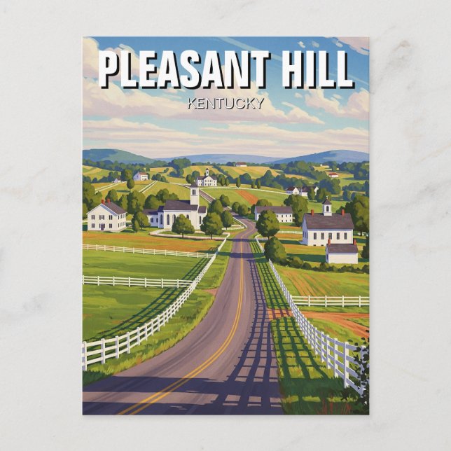 Pleasant Backe Shaker Village Kentucky Travel Vykort (Framsida)