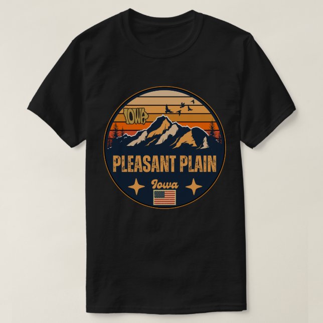 Pleasant Plain, Iowa T Shirt (Design framsida)