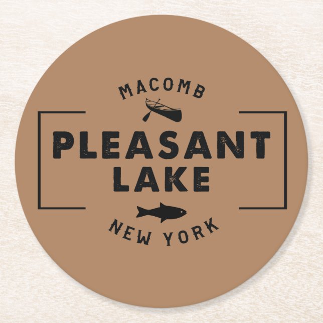 Pleasant Sjö Underlägg Papper Rund (Framsidan)