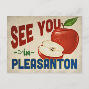 Pleasanton California Apple - Vintage resor Vykort