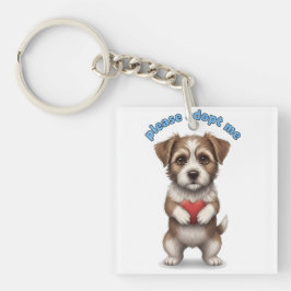 Please Adopt Me – Cute Rescue Dog Illustration wit