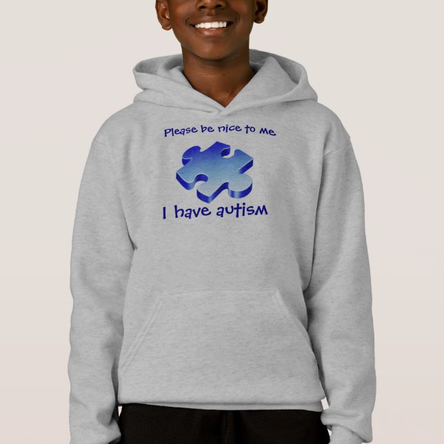 Please är trevlig - jag har autism tröja (Framsida)