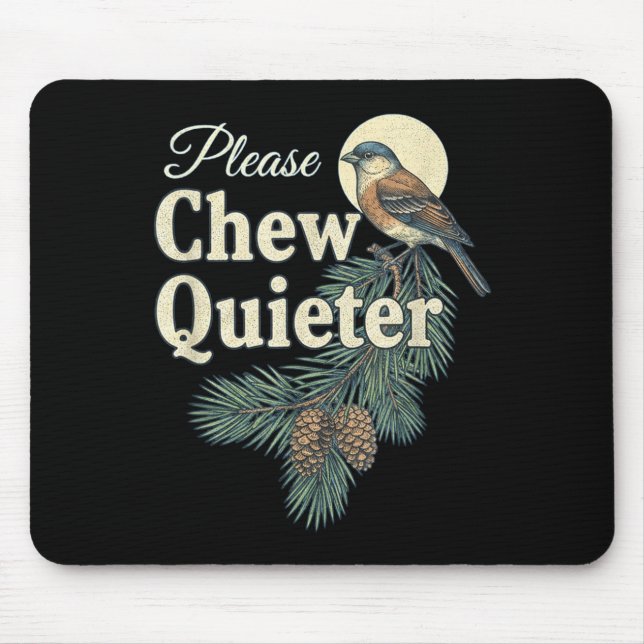 Please Chew Quieter Christmas Funny Novelty  Musmatta (Framsidan)