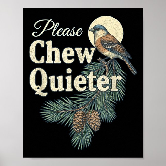 Please Chew Quieter Christmas Funny Novelty  Poster (Framsidan)