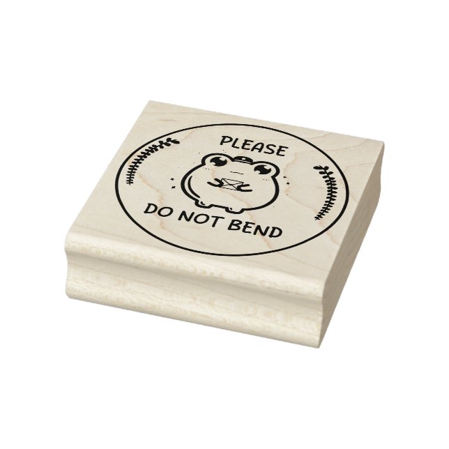 Please do not bend stamp, frog stamp design, Mail Stämpel (Stämpel)
