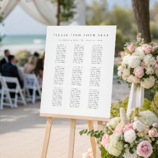 Please Find Your Seat Wedding Seating Chart Poster