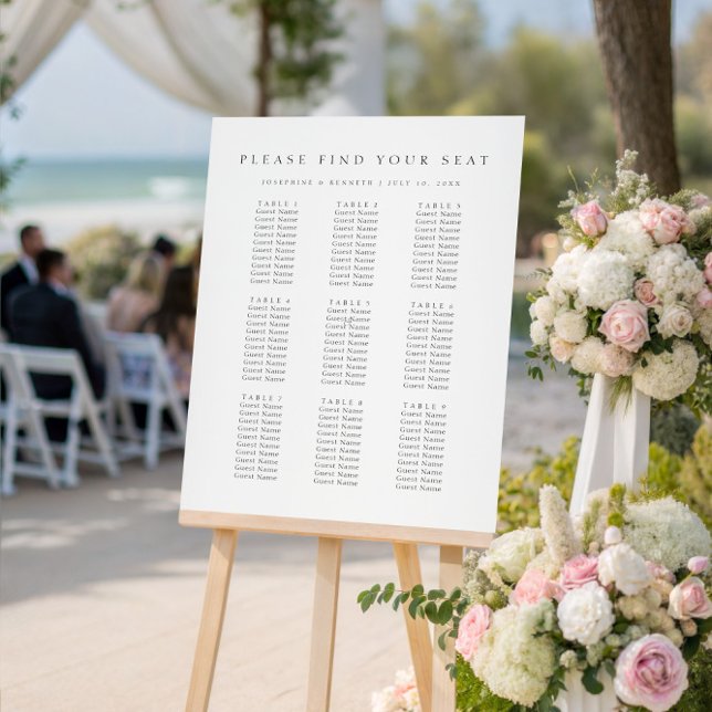 Please Find Your Seat Wedding Seating Chart Poster (Skapare uppladdad)