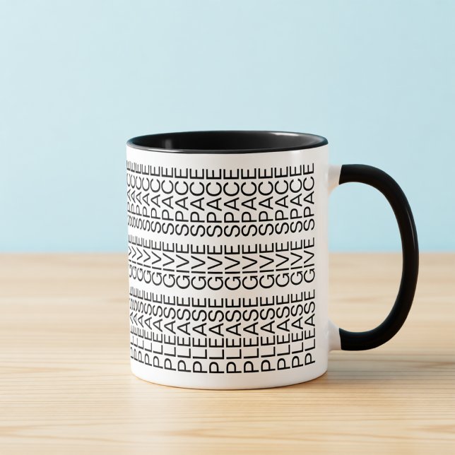 Please Give Space Hidden Message Introvert Mug Mugg (Skapare uppladdad)