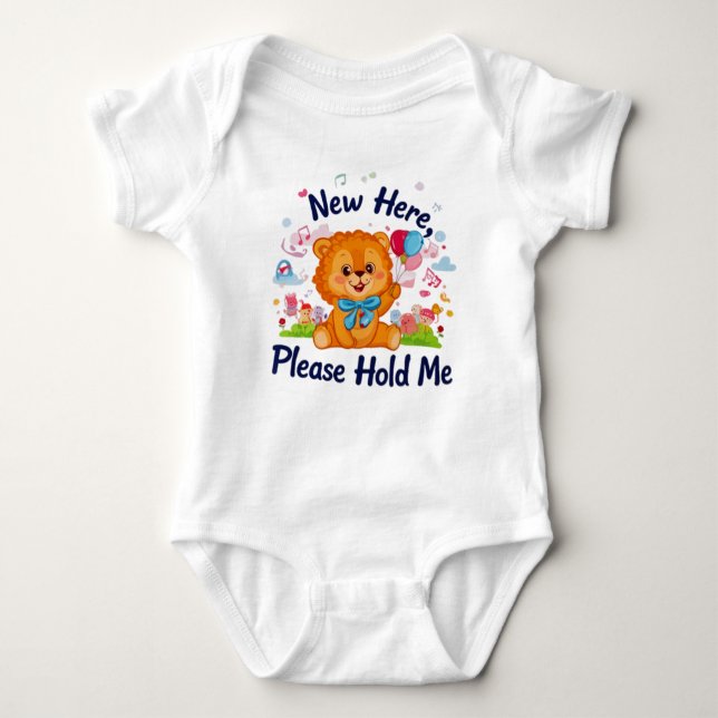 Please Hold Me, Cute Lion Cub T Shirt (Framsida)