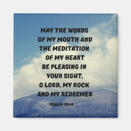 Please in your Sight O God Psalm 19:14 Christian Magnet