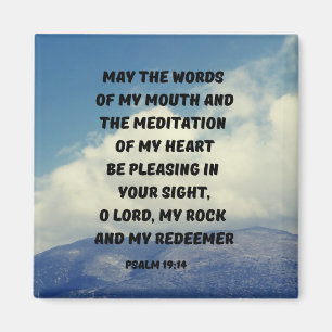 Please in your Sight O God Psalm 19:14 Christian Magnet
