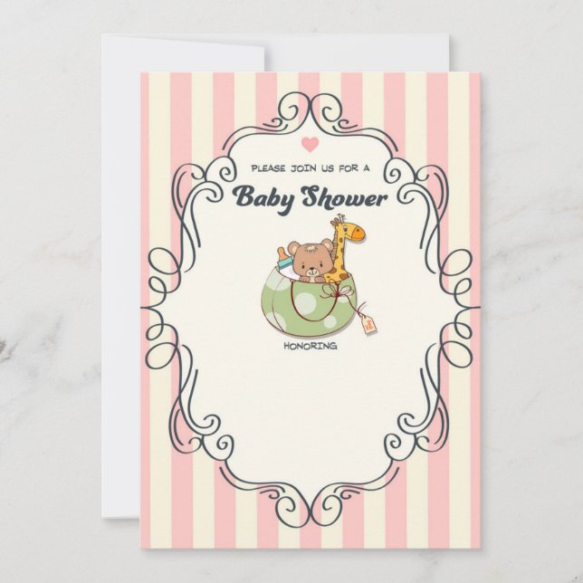 Please, join us for a baby shower - Girl Inbjudningar (Framsida)