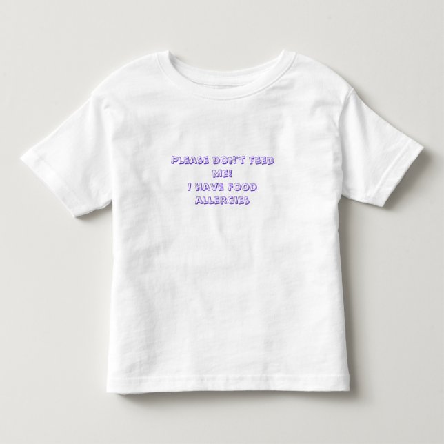 Please matar inte mig! Jag har matallergier T-shirt (Framsida)