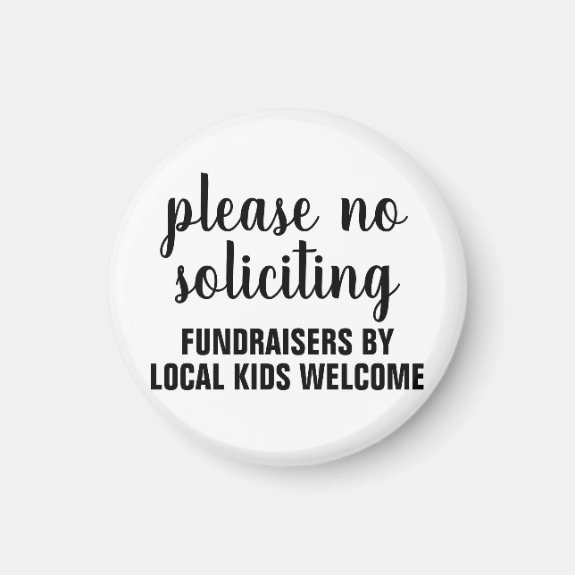 please no soliciting fundraisers by local kids magnet (Framsidan)