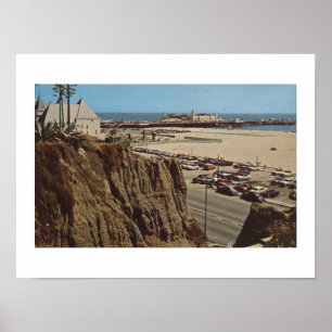 Please Pier, Santa Monica, 1950-talet Vintage Stil Poster